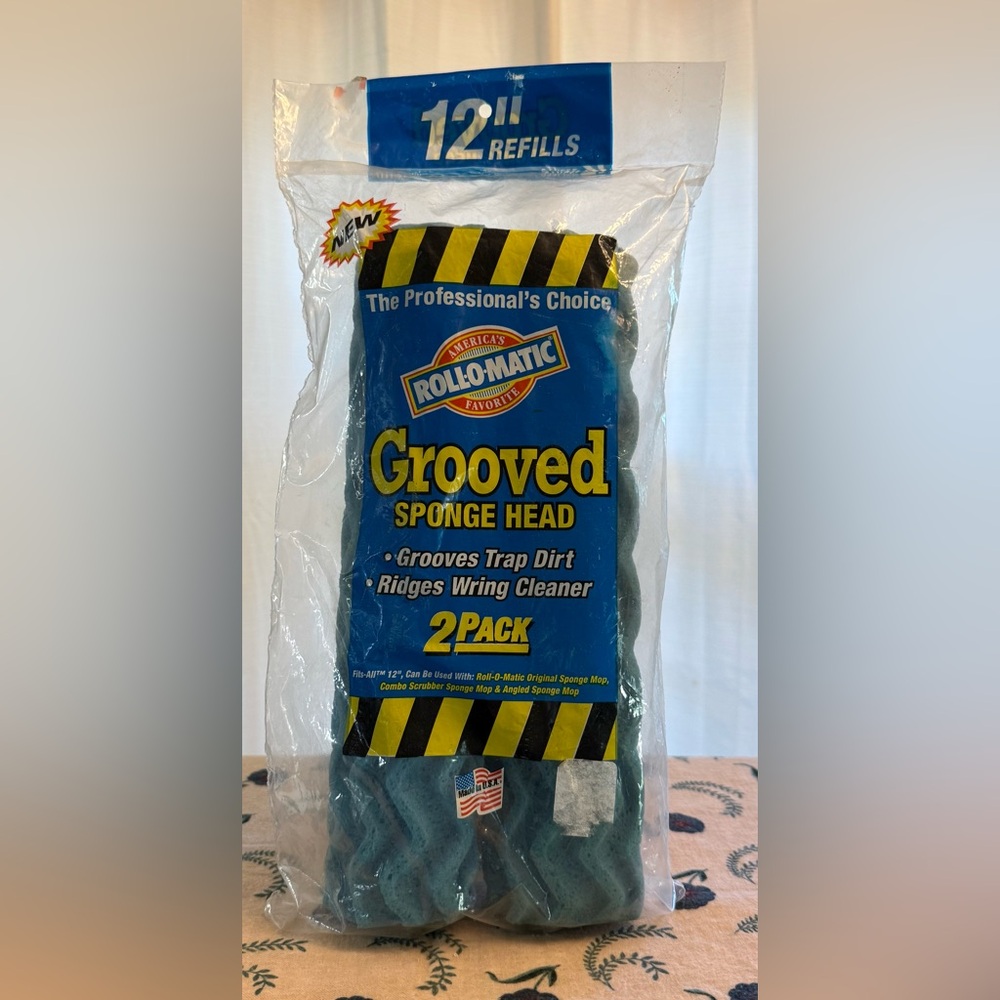 Vintage Roll-O-Matic Grooved Sponge Heads 2 pack refill